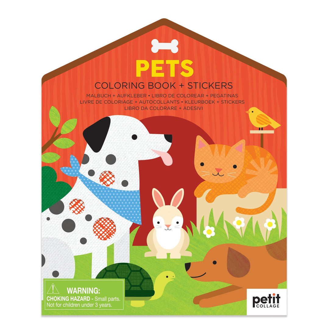 Petit Collage PC Pets Colouring Book + Stickers