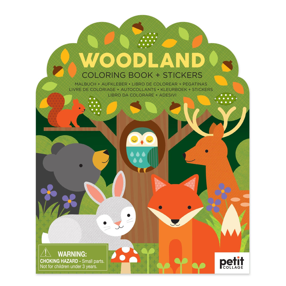 Petit Collage PC Woodland Colouring Book + Stickers