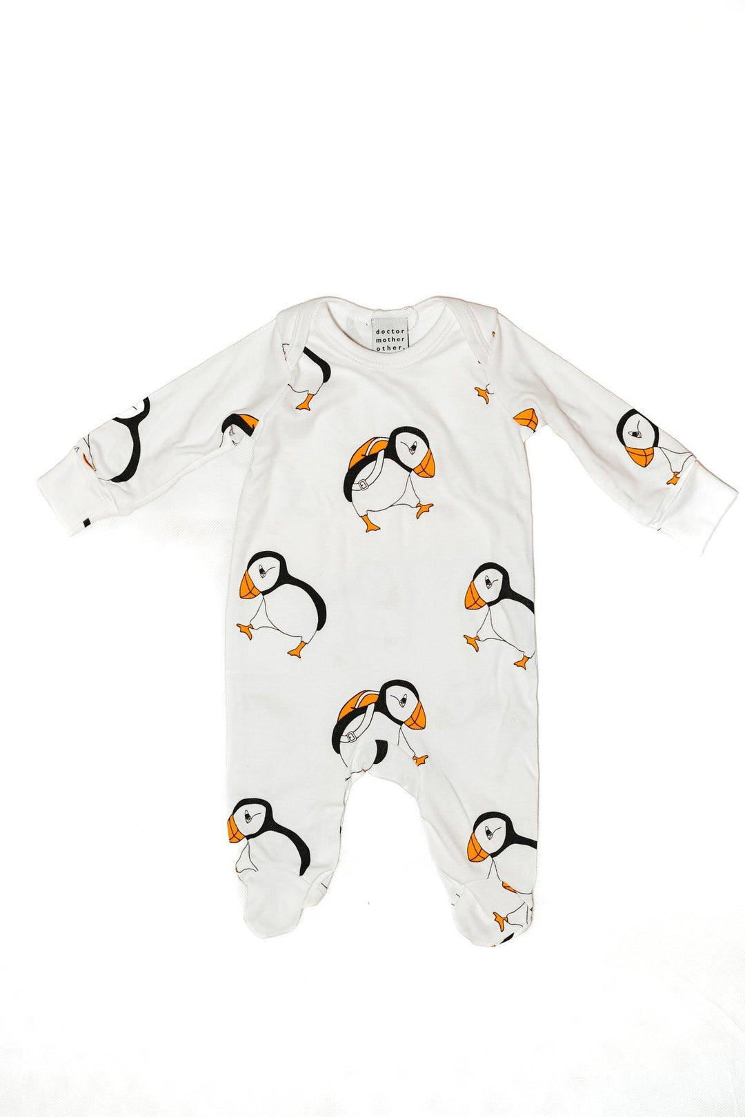 DMO 0-3 Months Puffin Baby Sleepsuit