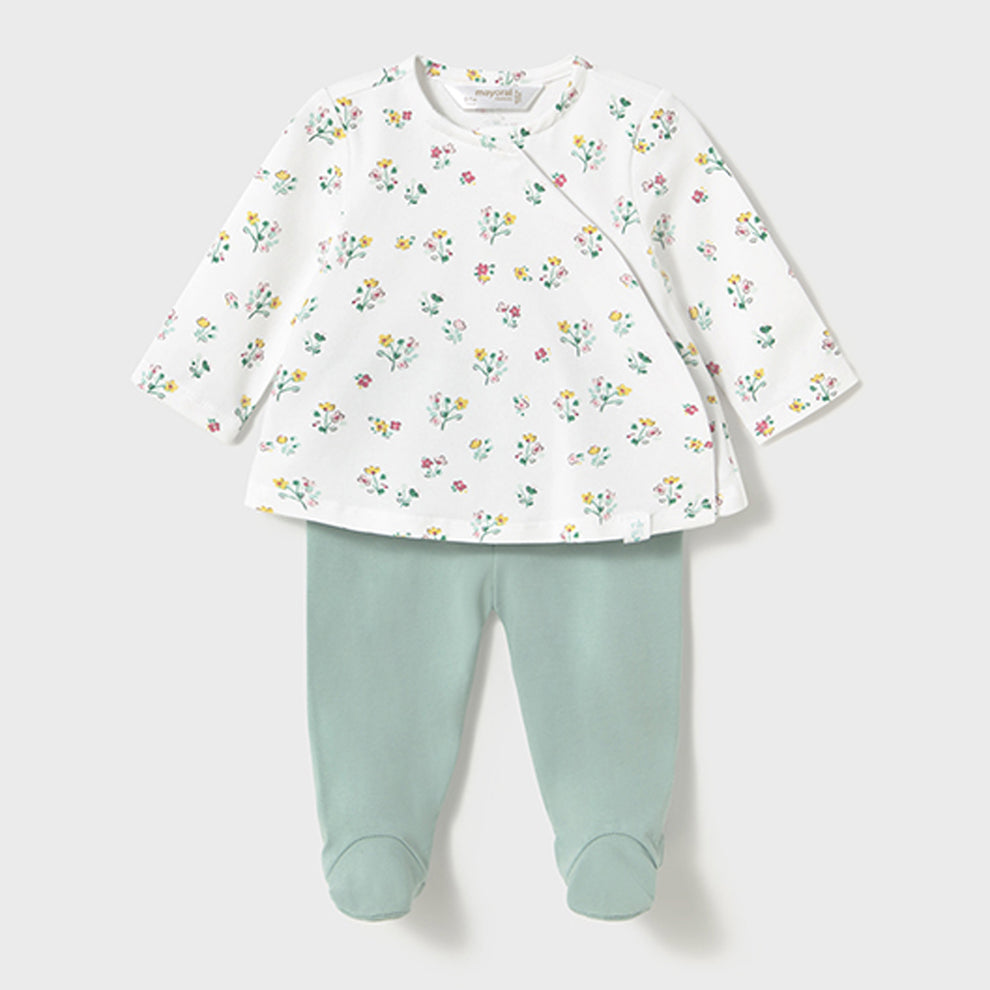 Mayoral Newborn Top and Leg Warmer - Jade