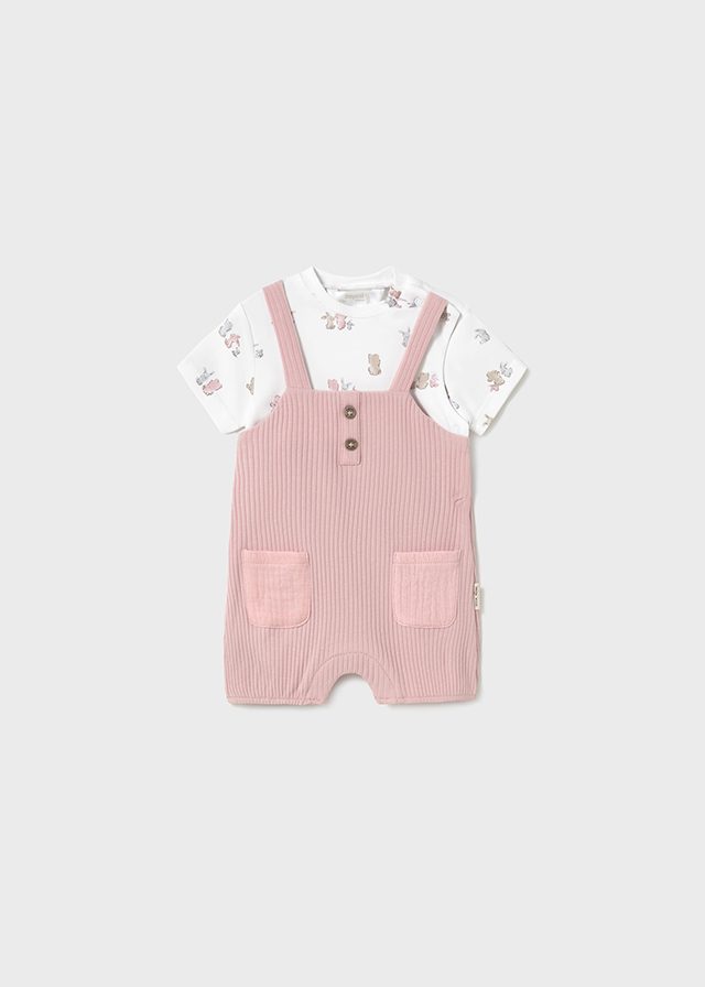 Mayoral Baby Teddy Short Romper Dungarees