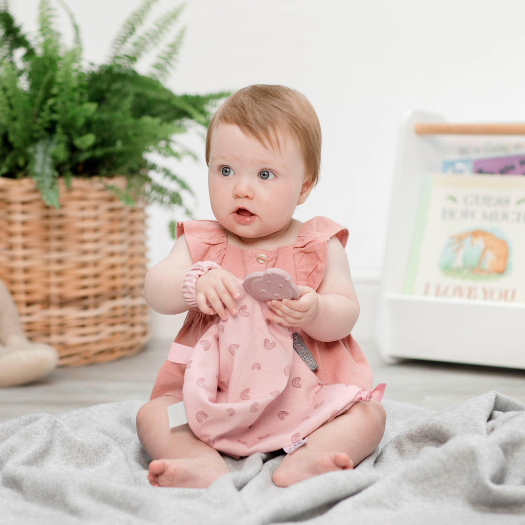 Baby Comforter with Teether - Rainbow Rose