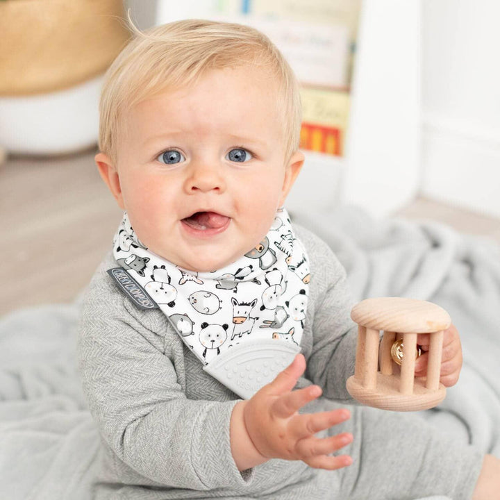 Neckerchew Teething Dribble Bib - Panda Pals