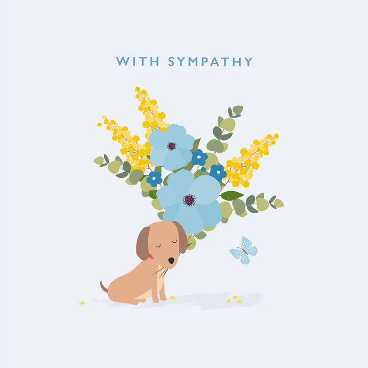 With Sympathy Cute Dog Card