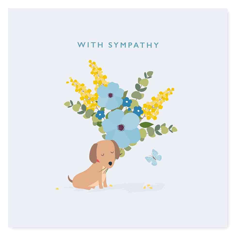 With Sympathy Cute Dog Card