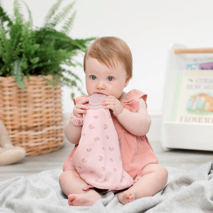 Baby Comforter with Teether - Rainbow Rose