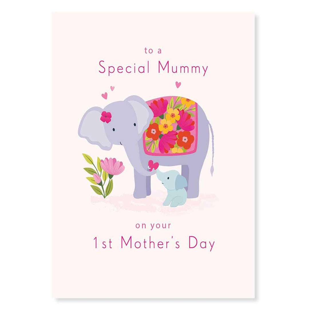 First Mother's Day Mummy Elephant and Baby Card