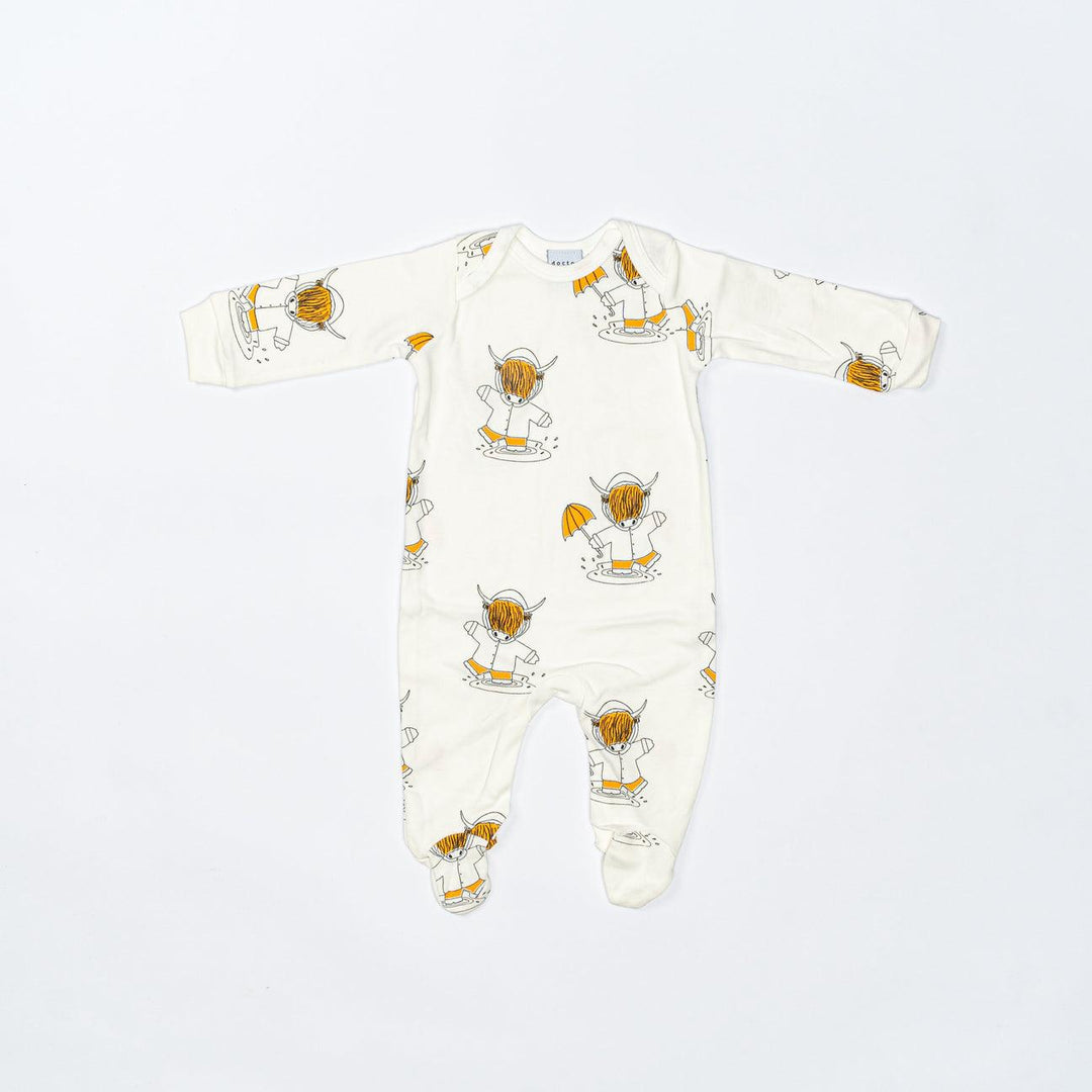 DMO 0-3 Months Highland Cow Baby Sleepsuit