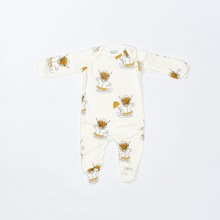 DMO 0-3 Months Highland Cow Baby Sleepsuit