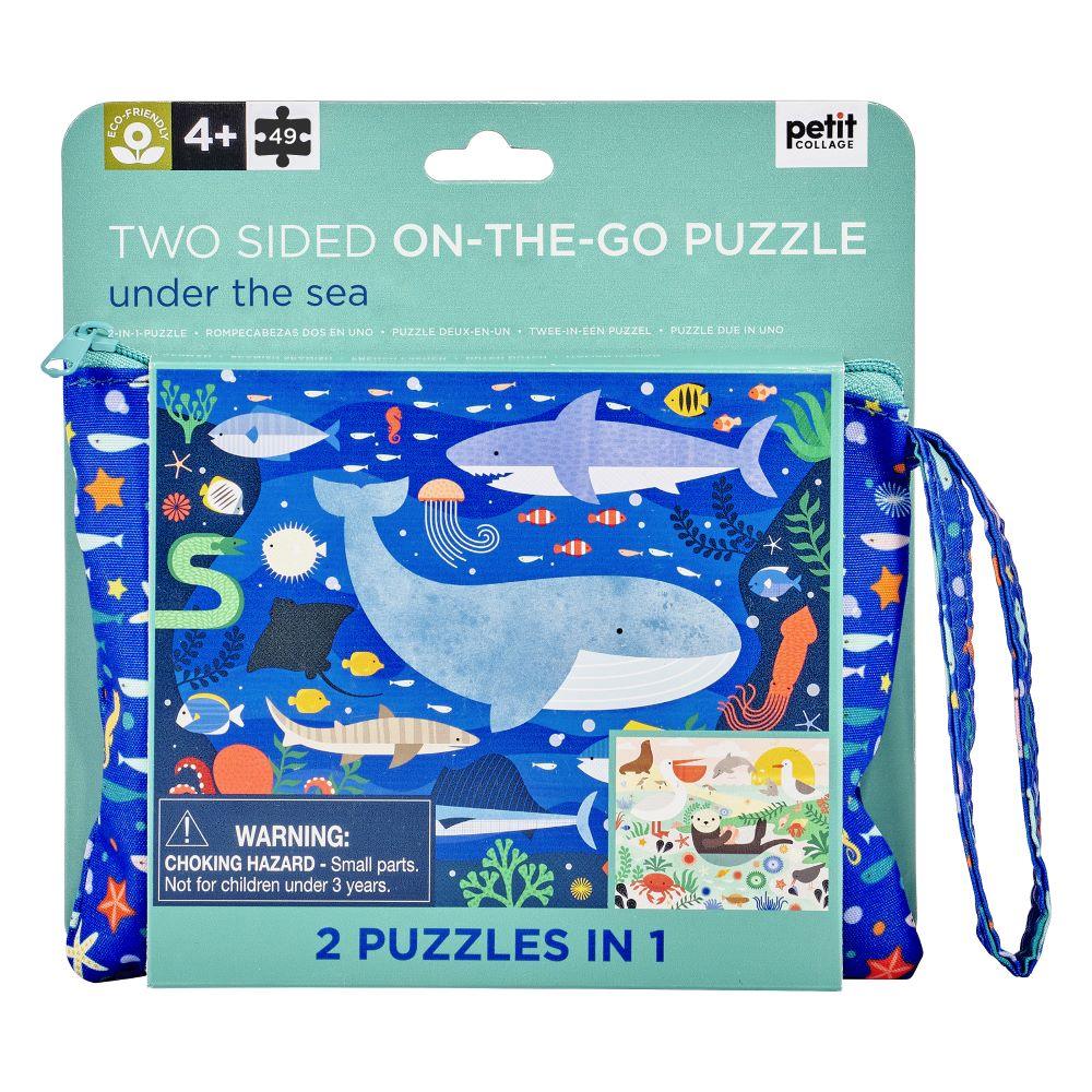 Petit Collage PC Two Sided On The Go Puzzle Under The Sea