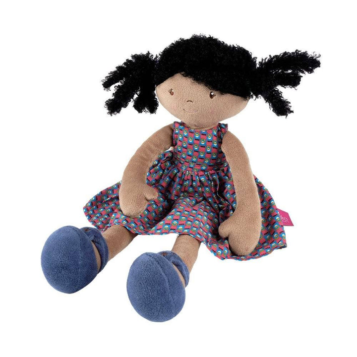 Leota Black Hair Doll with Printed Dress