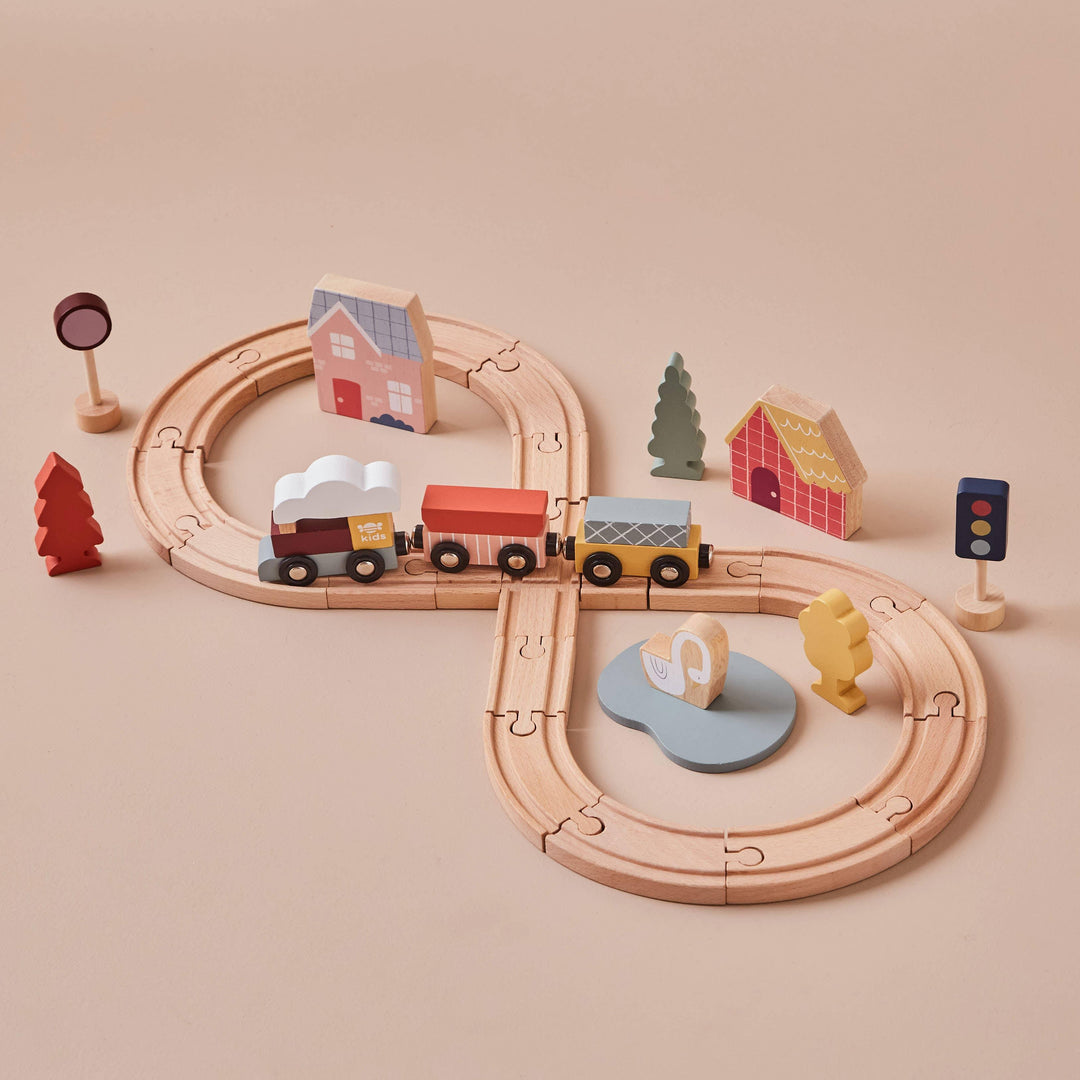 Just Bee Kids Wooden Kids Train Set