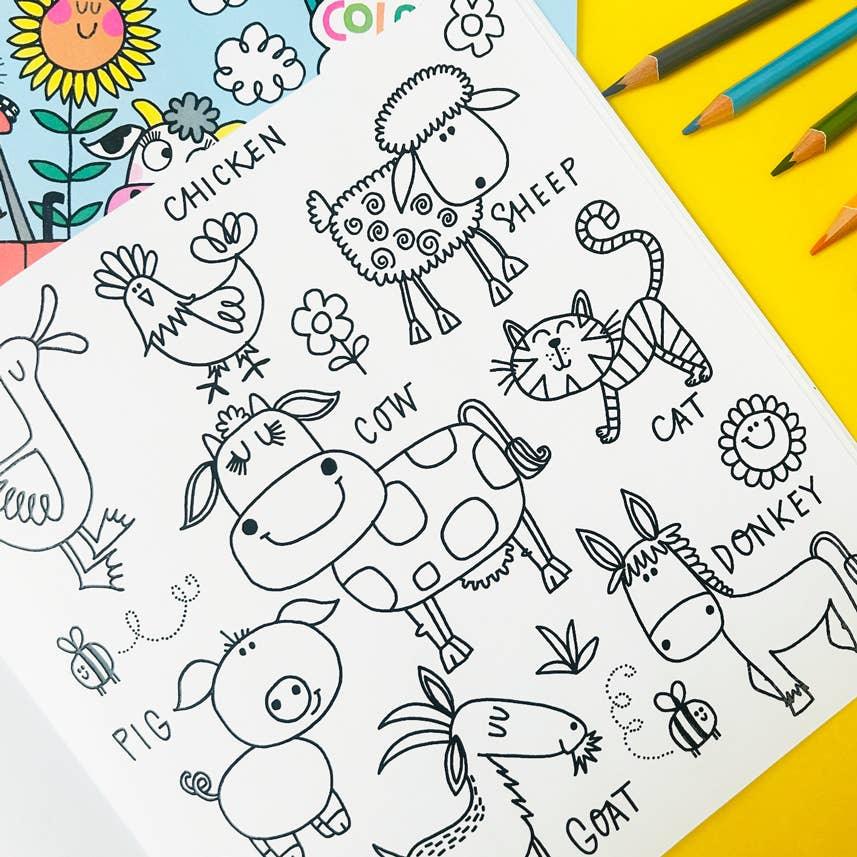 Children's On The Farm Colouring Book