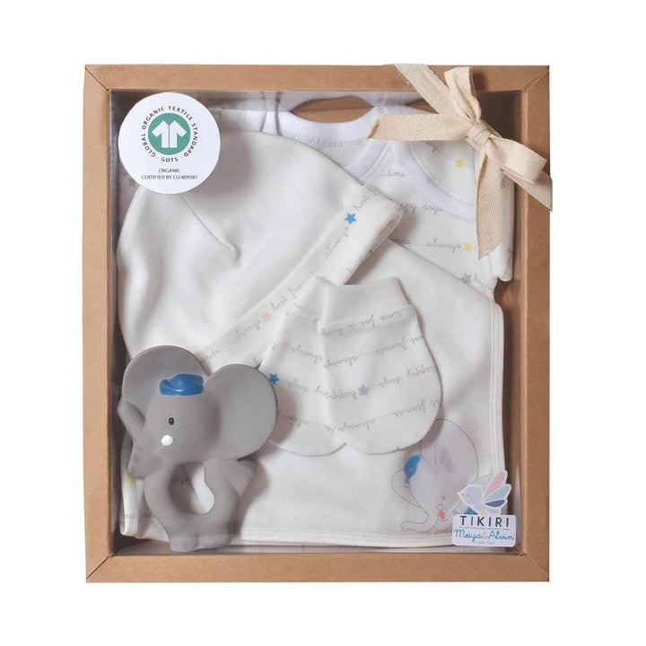 TIKIRI Alvin the Elephant New Born Baby Gift Set