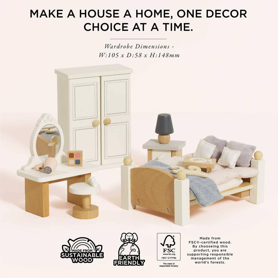 Le Toy Van Wooden Dolls House Bedroom