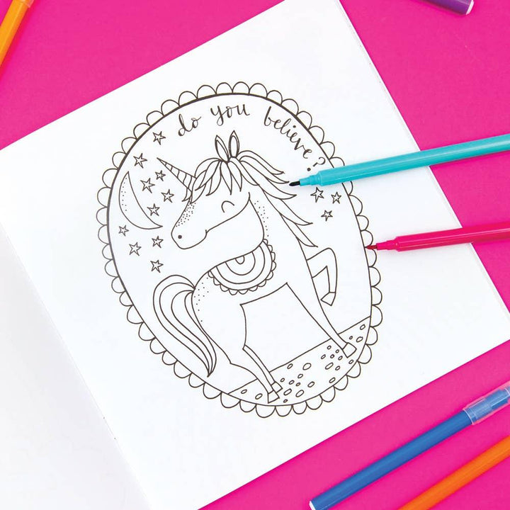 Children's Unicorns & Rainbows Colouring Book