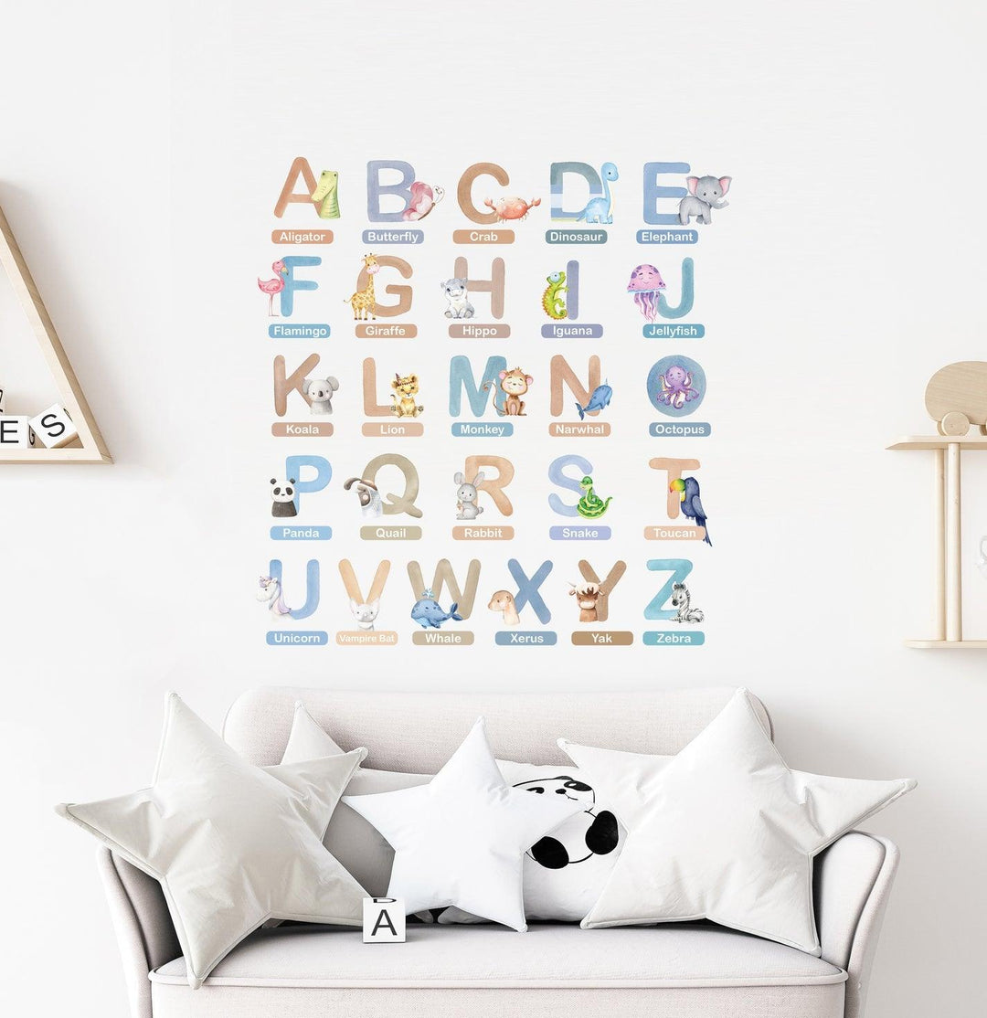 Live Vida Animal Alphabet Blue Neutral