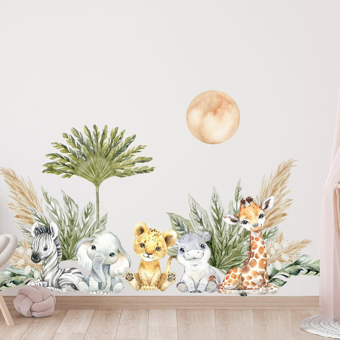 Live Vida Baby Safari Textile Wall Stickers