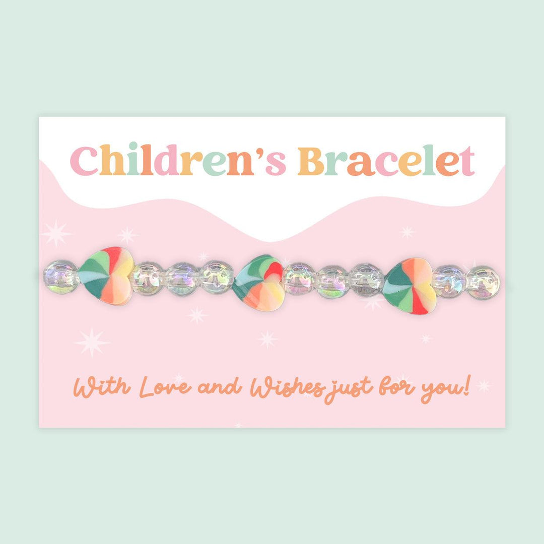 Rainbow Hearts Children Bracelet