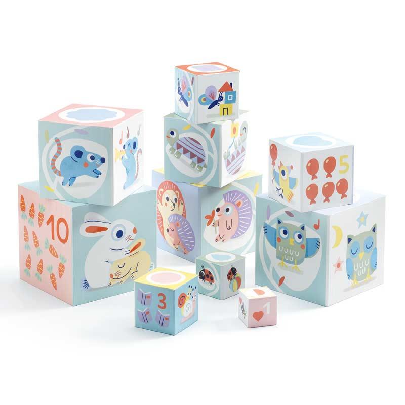 Baby Bloki 10 Nestling Cubes