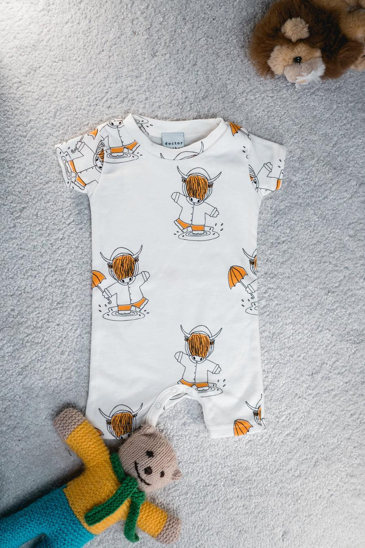 Highland Cow Short Romper