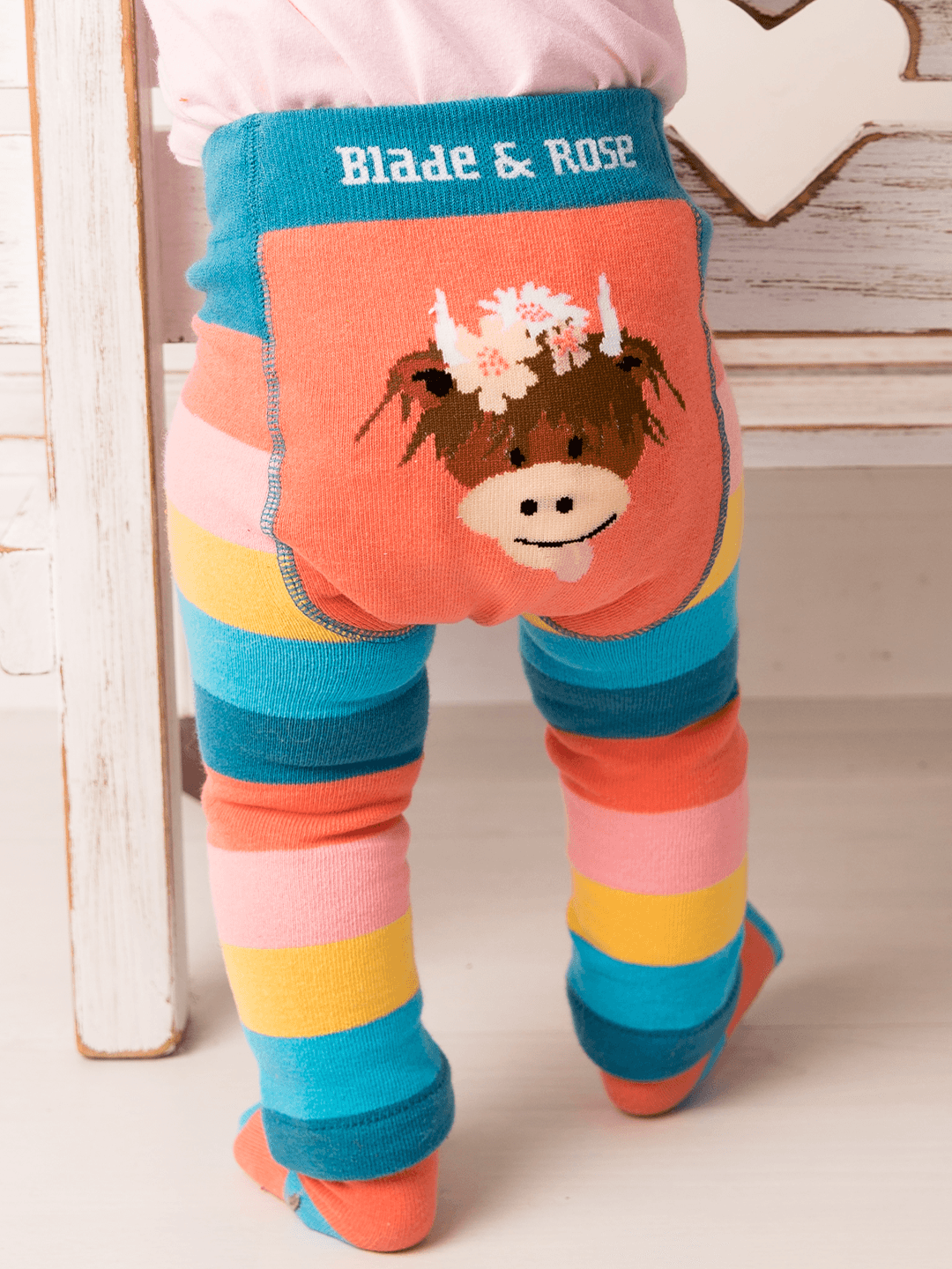 BR Bonnie Highland Cow Leggings 0-6months