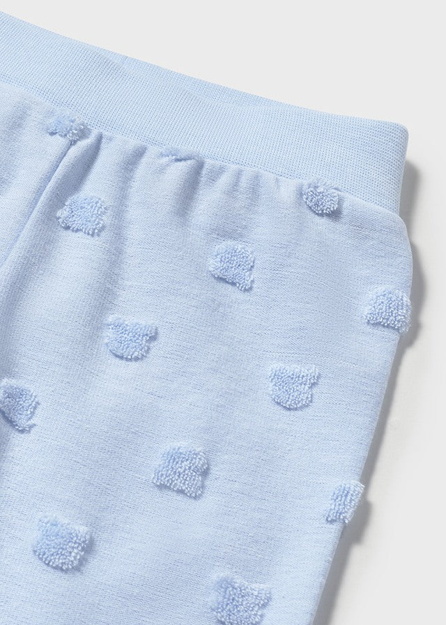 Mayoral Newborn Top, Leg Warmer and Hat Set - Sky Blue