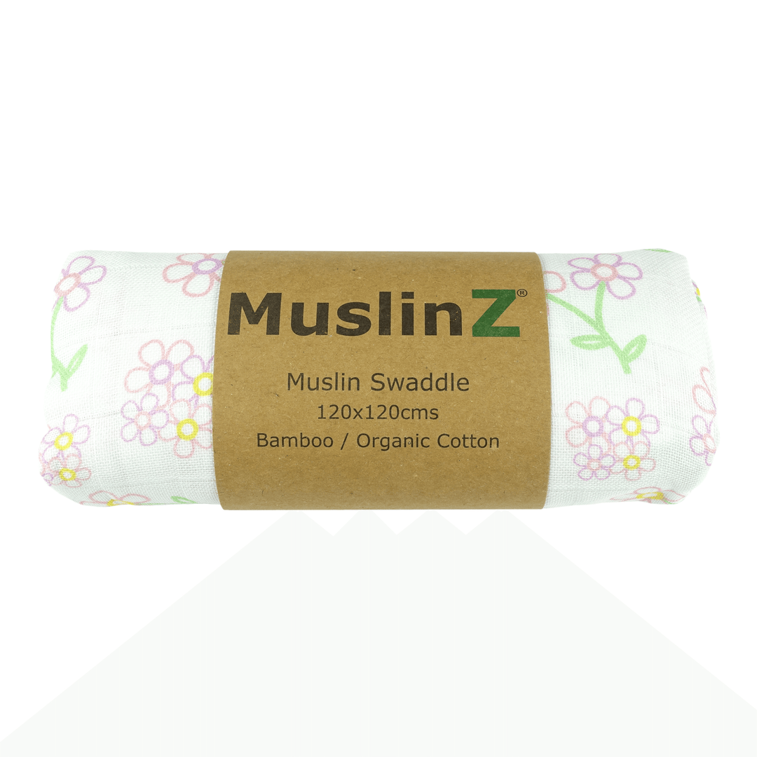 Muslinz Muslin Swaddle Blanket Flower