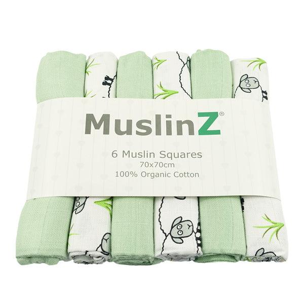 Muslinz 6pk Muslin Squares Sheep