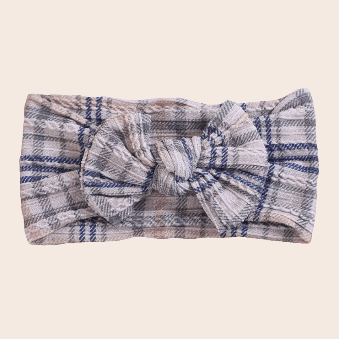 Moccy Moo Mini Headband Tartan