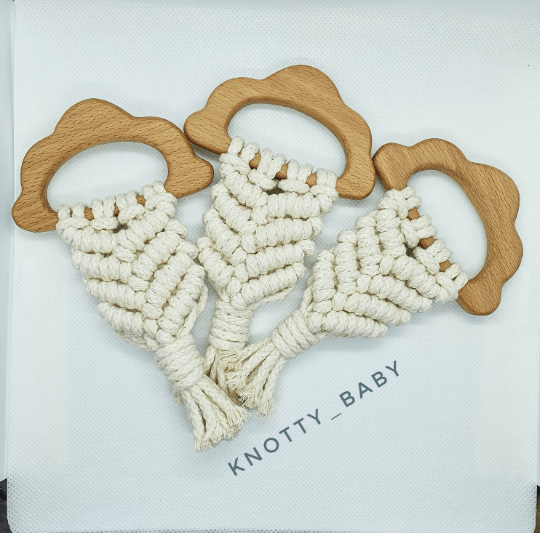 Knotty Baby White Cloud Teether