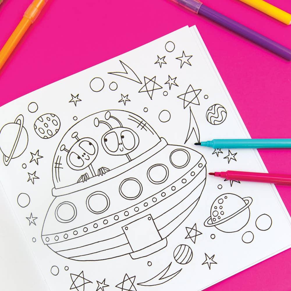 Children's Adventures In Space Colouring Book