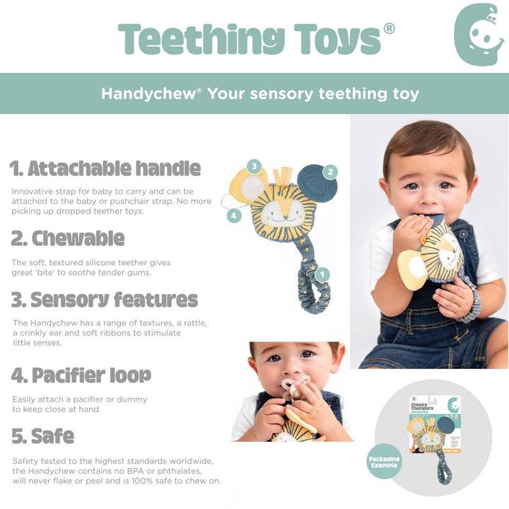 Handychew Sensory Baby Teething Toy - Bertie the Lion