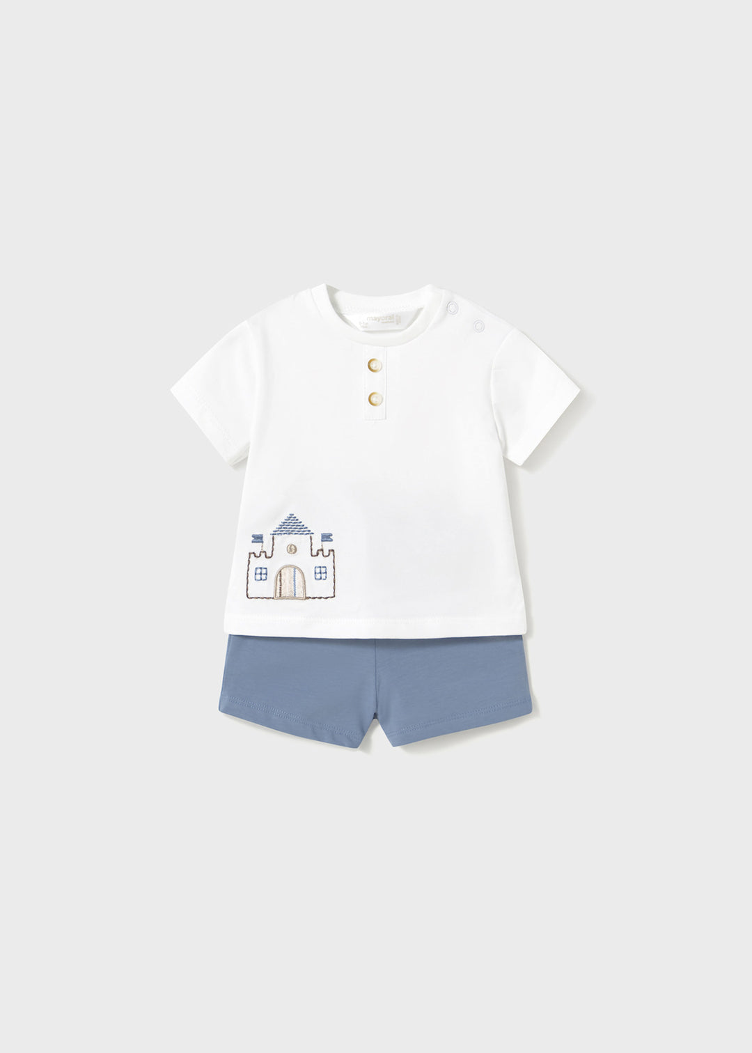 Mayoral Baby Blue 4 Piece Set - Top and Shorts