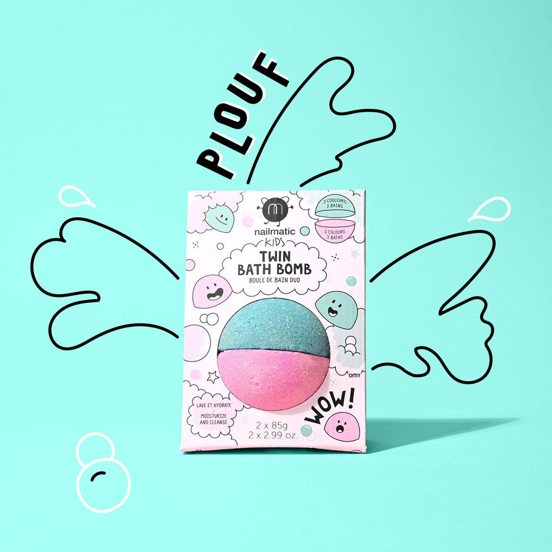 Nailmatic Nailmatic Bath Bomb Twin Pink And Lagoon Green